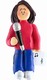 Female Musician Microphone Ornament - Brown